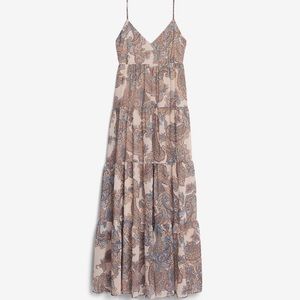Express Paisley Tiered Maxi Dress Size Small